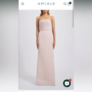 Amsale Sonia Bridesmaids Dress in Ballet